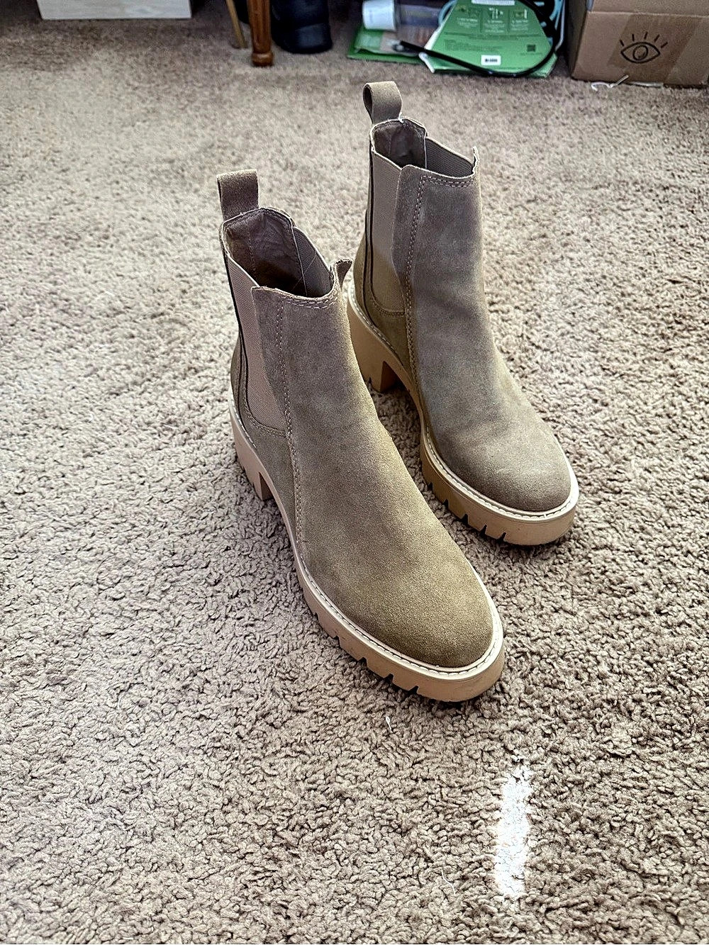 Dolce Vita Taupe Ankle Boots